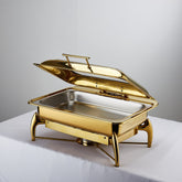 Golden Stainless Steel Buffet Stove for Hotels & Restaurants