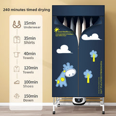 Foldable household dryer