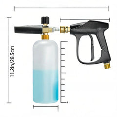 High-pressure water gun foam tank with dual nozzle connector